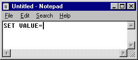 Example using Notepad