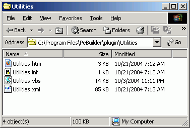 The VBS file will create the HTM, INF, and XML files